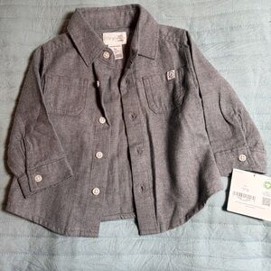 Organic Little Planet by Carters Organic  9 Months Long Sleeve Button Up